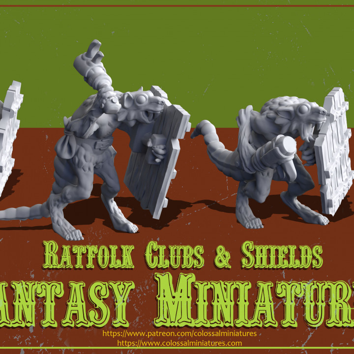 Ratfolk Army A - 26 minis - PRE-SUPPORTED image