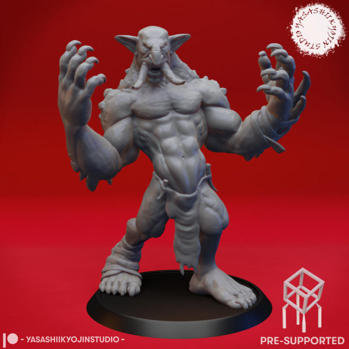 Troll - Tabletop Miniature (Pre-Supported) image