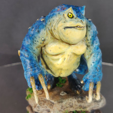 Picture of print of Slaad (Blue)  - Tabletop Miniature (Pre-Supported)  - Tabletop Miniature