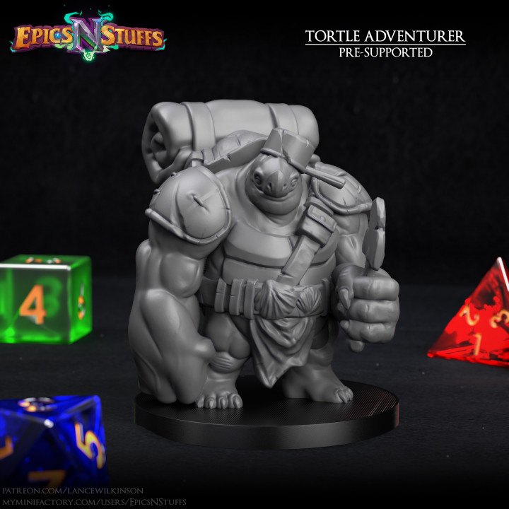Tortle Adventurer 02 Miniature - Pre-Supported's Cover