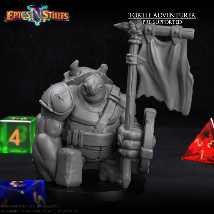 Tortle Adventurer 03 Miniature - Pre-Supported's Cover