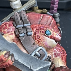 Picture of print of Tortle Blademaster Miniature - Pre-Supported