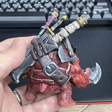 Picture of print of Tortle Blademaster Miniature - Pre-Supported