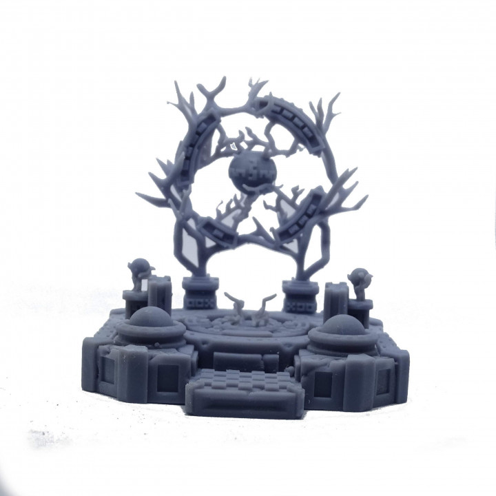 Arcane Gate With Crackling Orb Fantasy Tabletop Terrain image