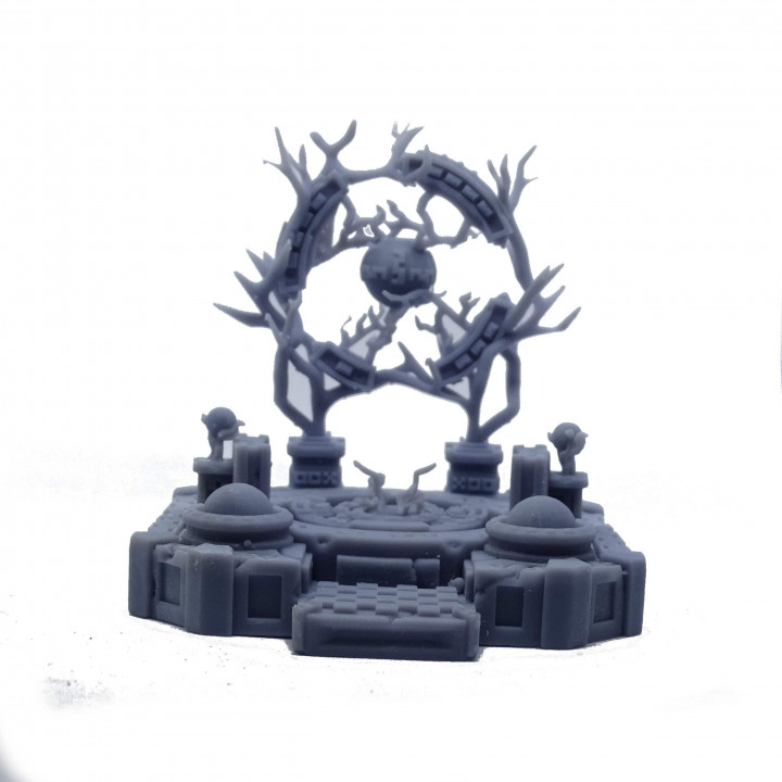 Arcane Gate With Crackling Orb Fantasy Tabletop Terrain