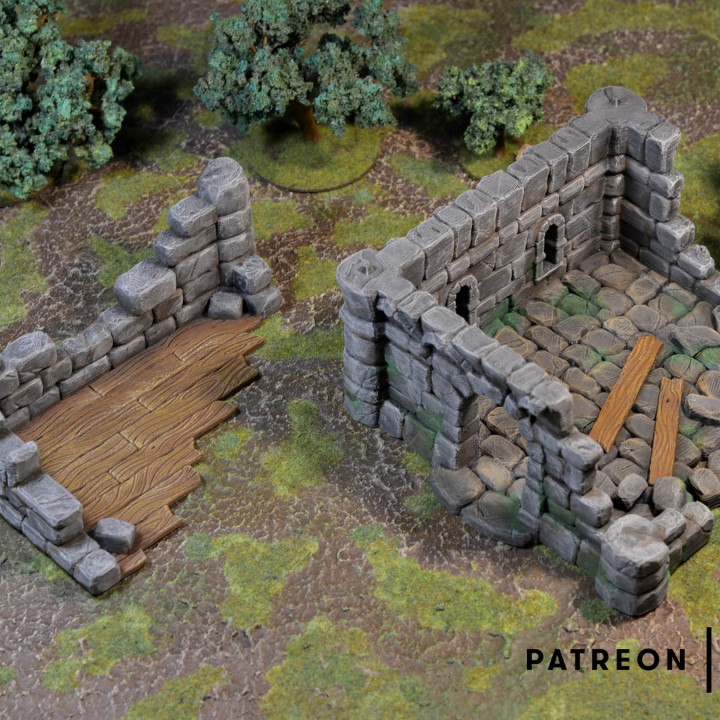 Ruined Town - Set of scenery - Free building image