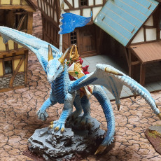 Picture of print of Elf Antient Dragon miniature (28mm, modular)