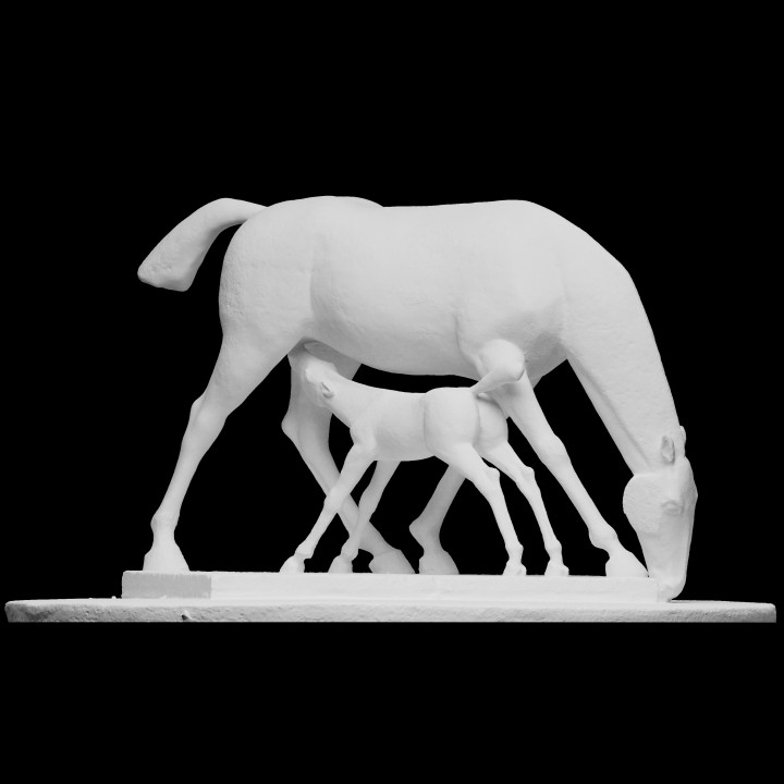 Two horses sculpture image