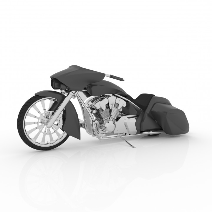 Bagger Chopper Motorcycle for 3D Printing STL File image