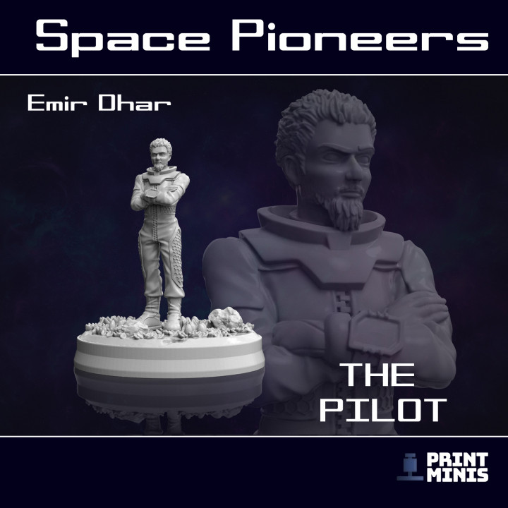 Emir Dhar Character - Space Pilot - Pioneer Collection image