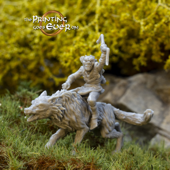 Goblin Warg Rider (archer) - Presupported image
