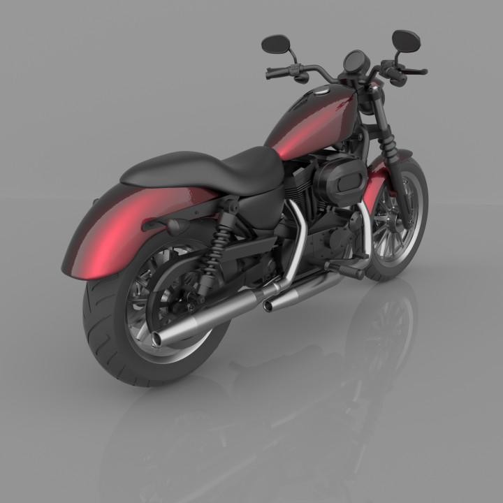 Classic  Motorcycle Ready to Print STL File. image