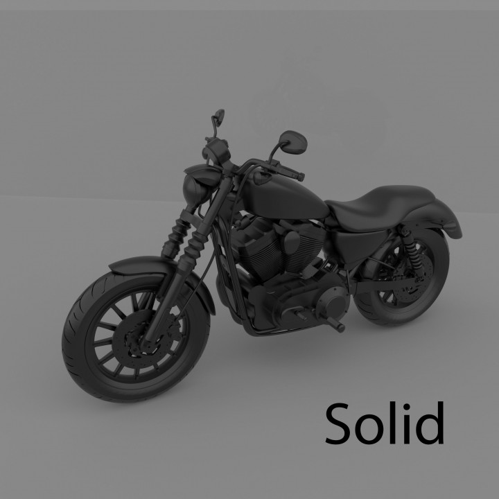 Classic  Motorcycle Ready to Print STL File. image