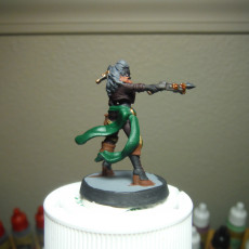 Picture of print of Female Ranger - Virginia Valentine  the Ranger ( Female  Elf Ranger with Crossbows )