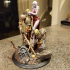 Diorama Laedria the Necromancer with skeletons pre-supported print image