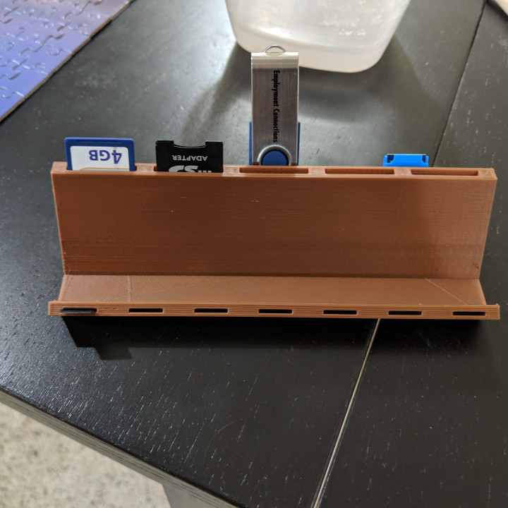 Horizontal Phone Stand With Thumb Drive, SD, and Micro Sd Holders image