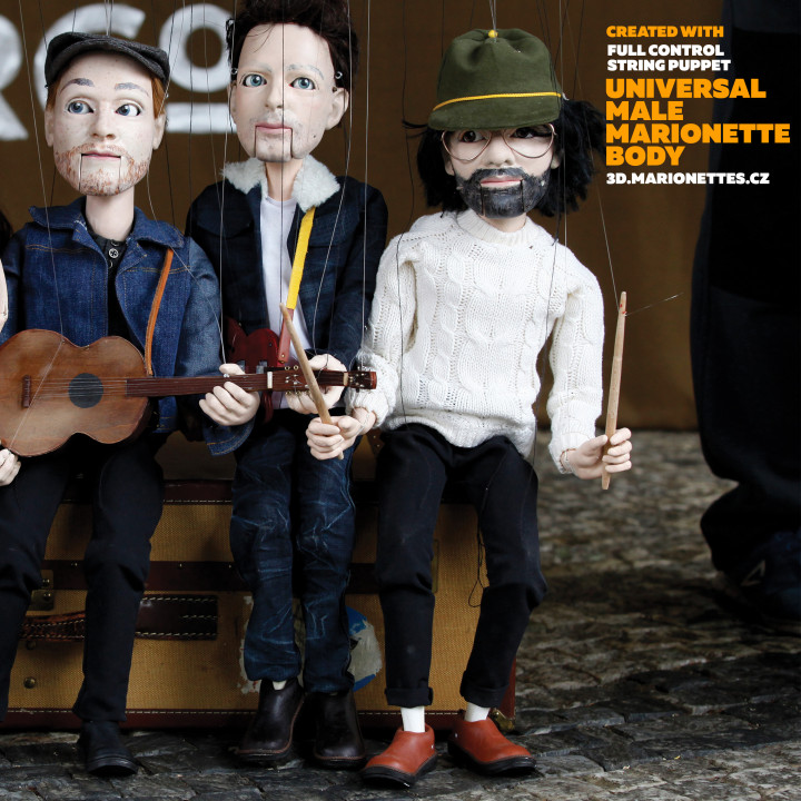 3D Printable Male Marionette Universal Full Control Body – Ver 2.1