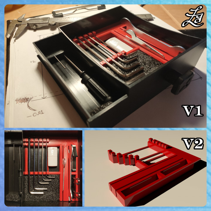 3D Printable Ender 3 V2 Drawer Organiser by Patrick M.