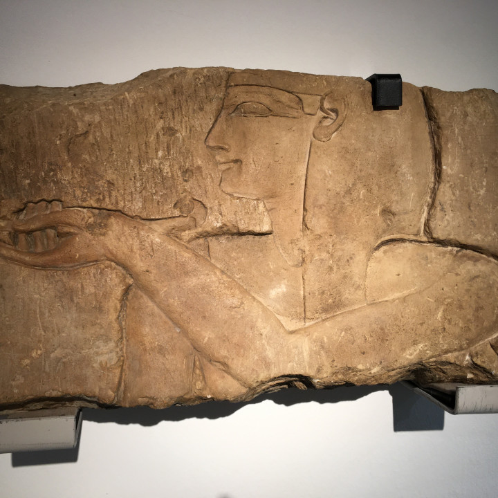 Egyptian Limestone Relief Fragment image