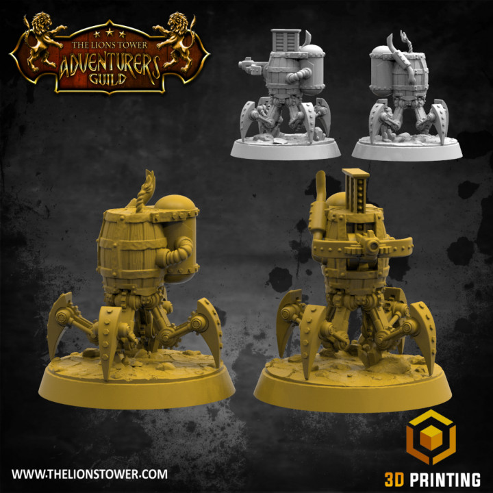 32mm scale Artificer Team with Spider Drones (including pre-supported) image