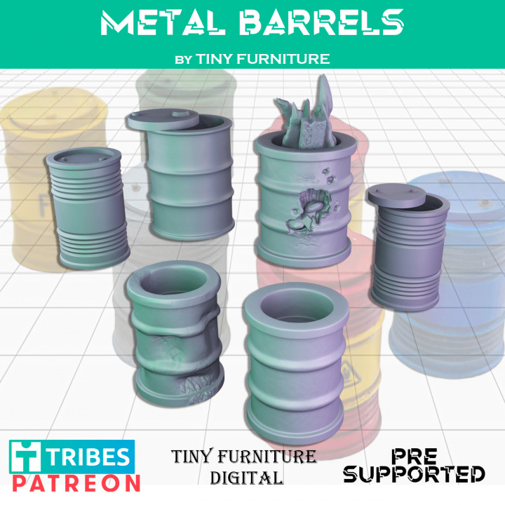 3D Printable Metal barrels by Tiny Furniture
