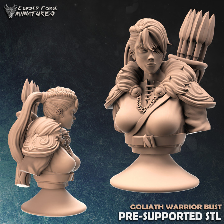 Goliath female warrior bust (supported) image