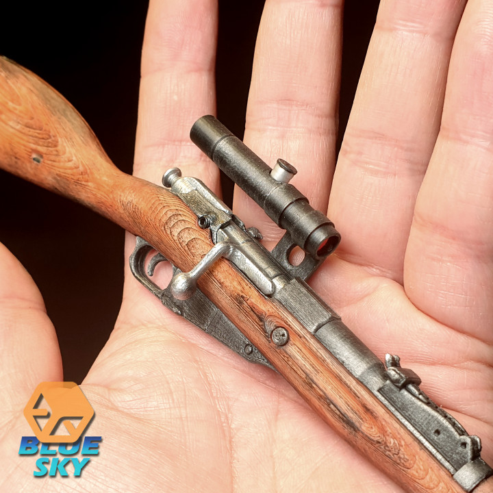 3D Printable 3.5x Scope for Mosin Nagant PU 1/4 Scale by Sky Ha 3D Printable 3.5x Scope for Mosin Nagant PU 1/4 Scale by Sky Ha