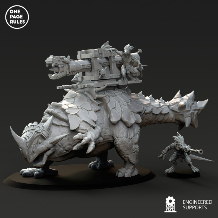 3D Printable Saurian Ankylosaur by One Page Rules