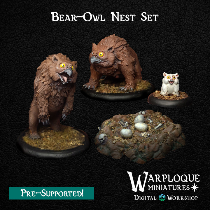Bear-Owl Nest Set image