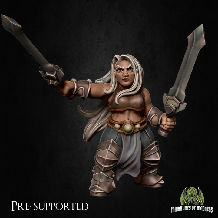 Amber The Quick [PRE-SUPPORTED] Female Dwarf Fighter image