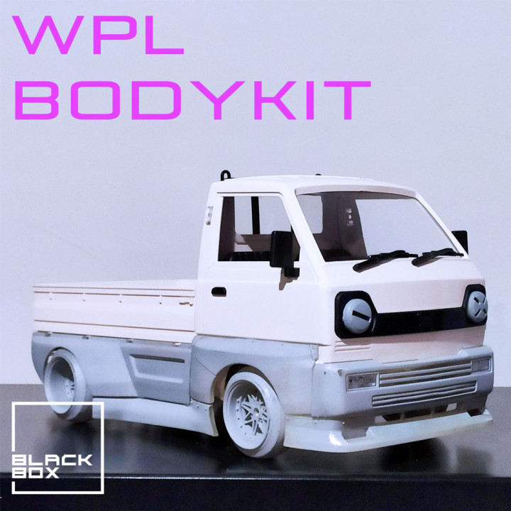 WPL D12 RC Complete Bodykit Widebody and WING image