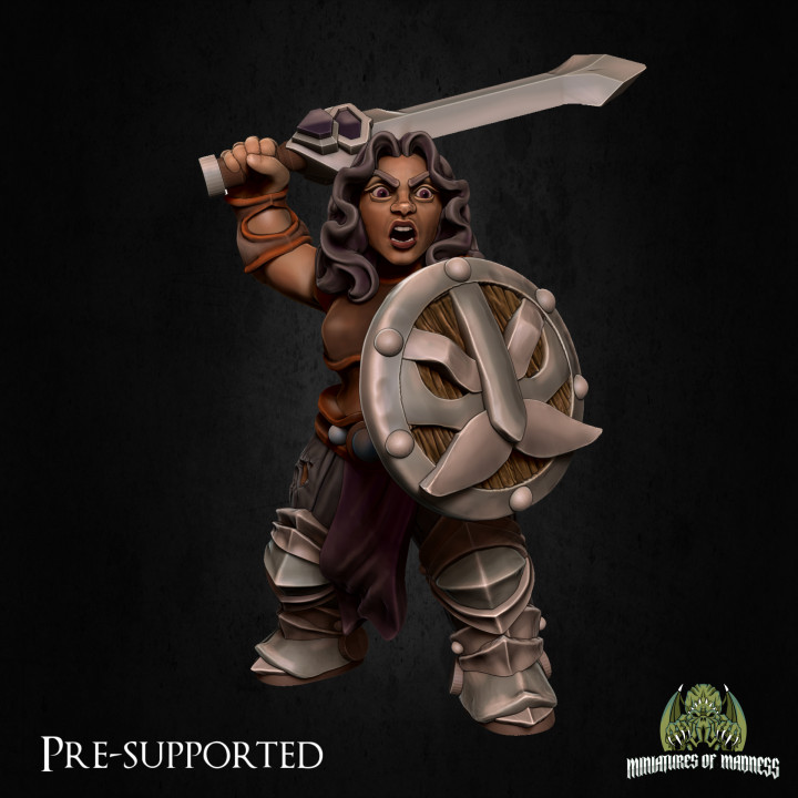 Agatha Ironarm [PRE-SUPPORTED] Female Dwarf Fighter image