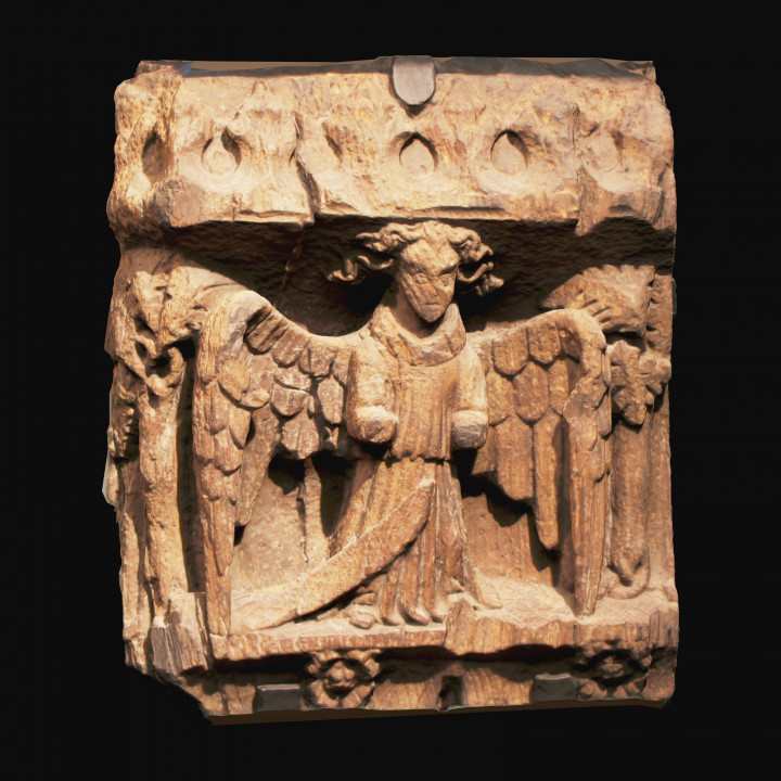 Medieval wood carving image