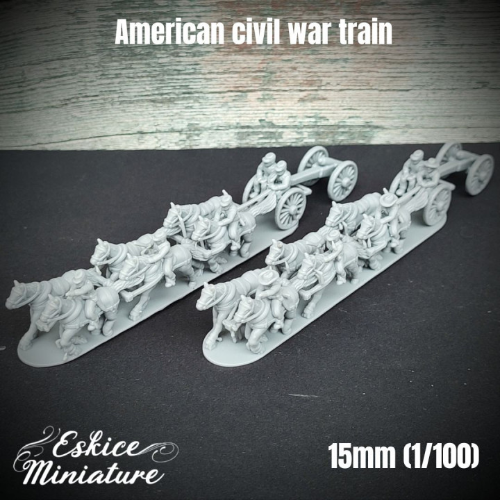 Canons & trains / Guns & trains - Epic History Battle of American Civil War -15mm scale image