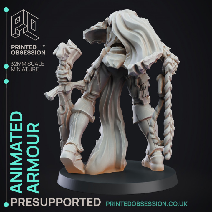 Animated Armour - Construct - PRESUPPORTED - D&D 32mm image