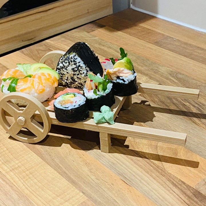 Sushi Wooden Carriage Plate