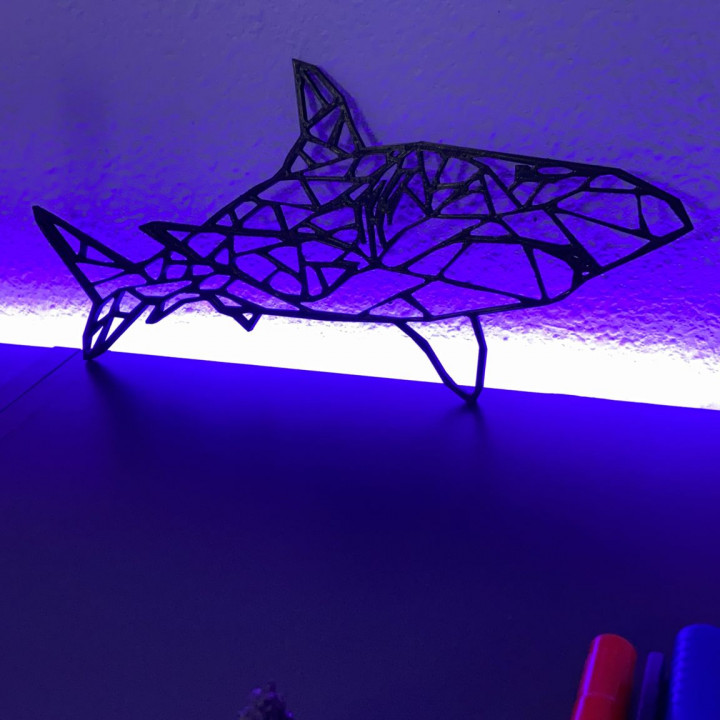 3D Printable Geometric Shark by NatyBasty3DArts