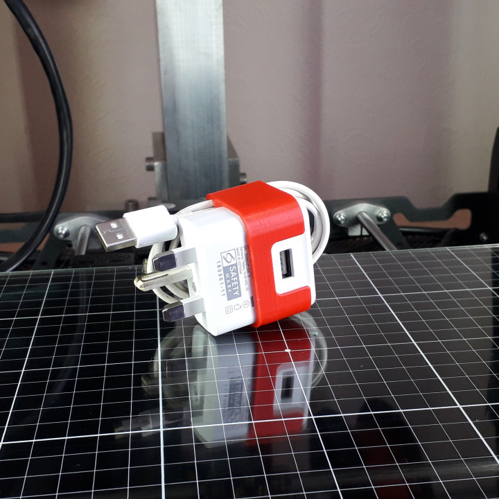 3D Printable Phone charger cable tidy. by Chris Gaze