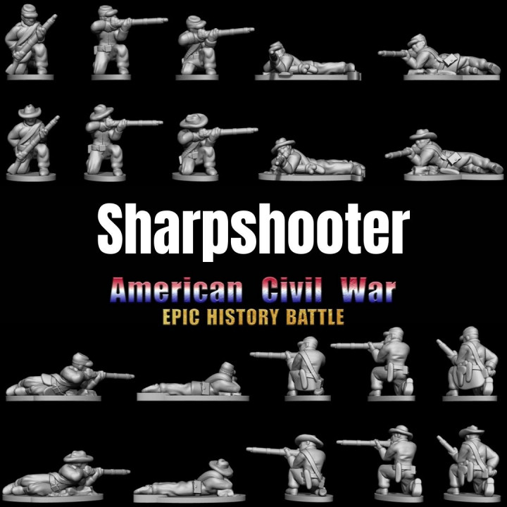 Sharpshooter - Epic History Battle of American Civil War -15mm scale image
