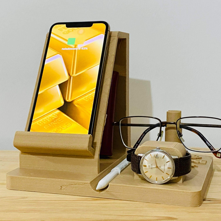 Phone Docking Station with Wireless Charger image