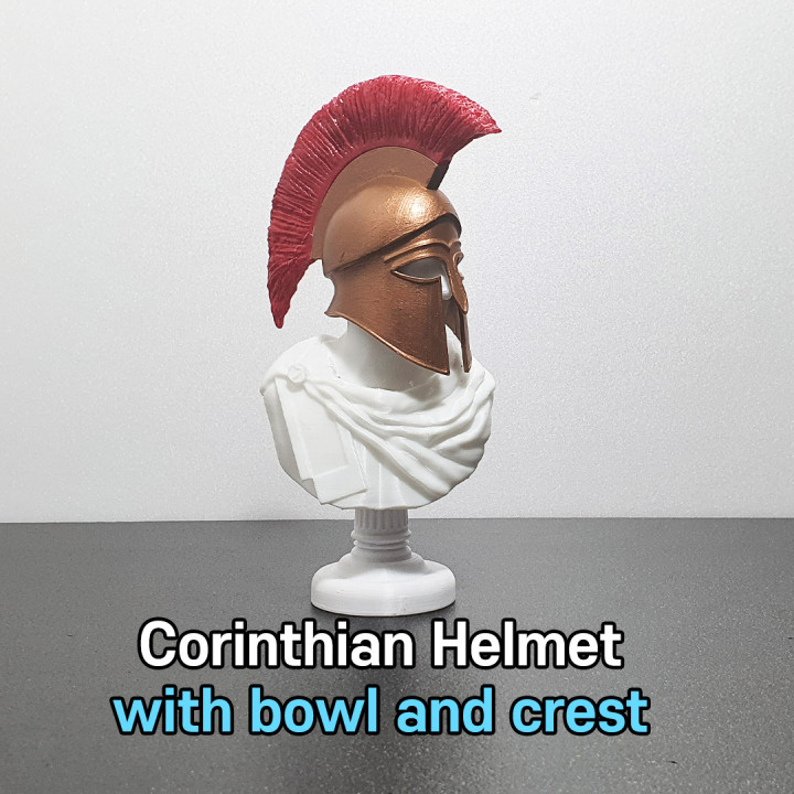 Corinthian helmet with bowl and crest image