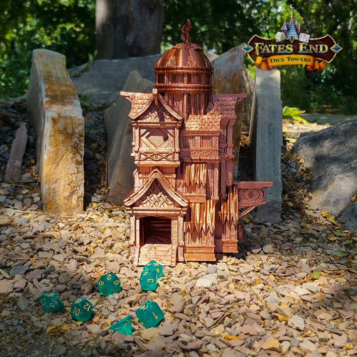 Catfolk Dice Tower - SUPPORT FREE! image
