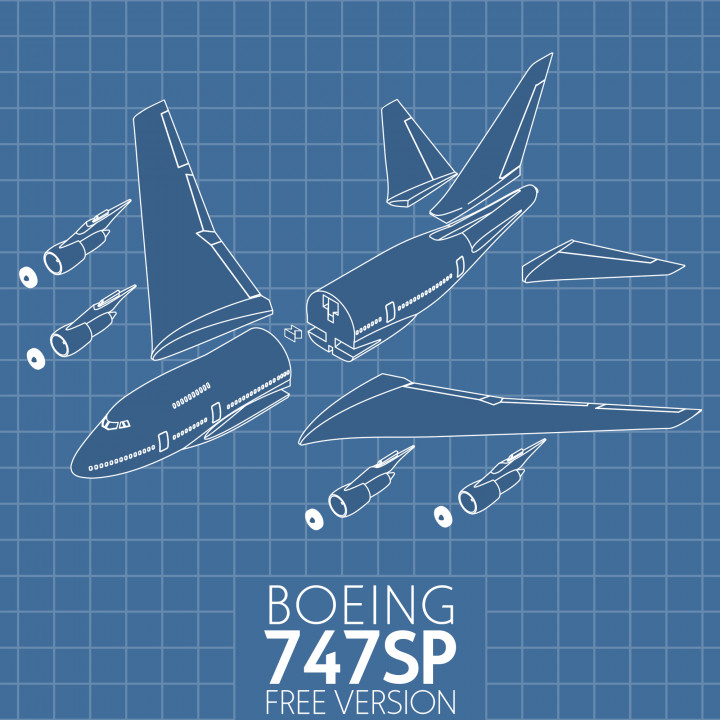 3D Printable Boeing 747SP -1:200 by CLERX