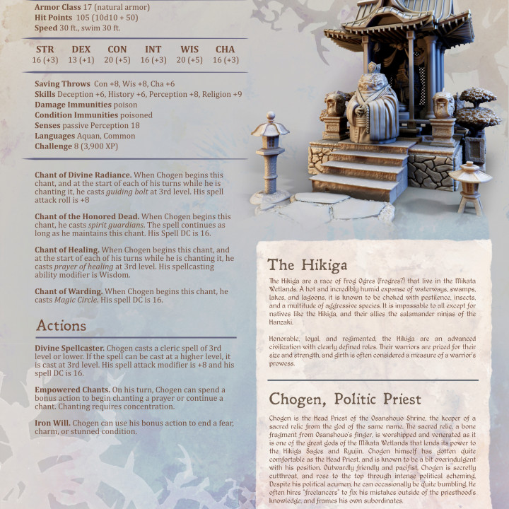 3D Printable Hikiga Japanese Shrine Set (Pre-Supported) by