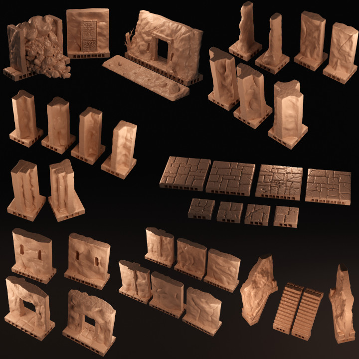 Dungeon Building Tiles - OpenLOCK Modular Terrain image