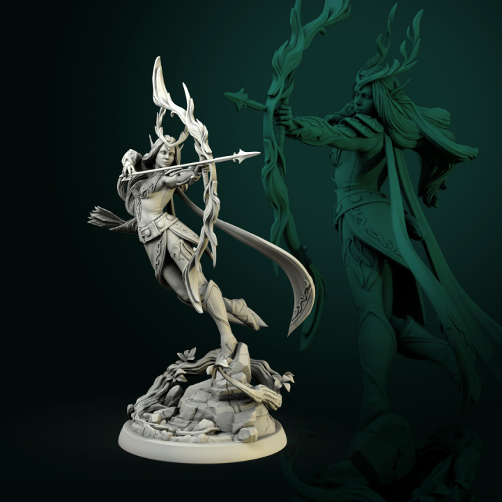 Niel Elven Queen 32mm and 75mm pre-supported image