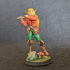 bard elf with flute print image