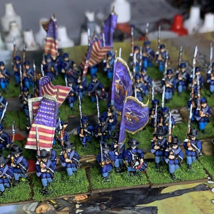 10-15mm Confederate Drummers in Shell Jackets Idle Pose 1 UA-CON-4 image