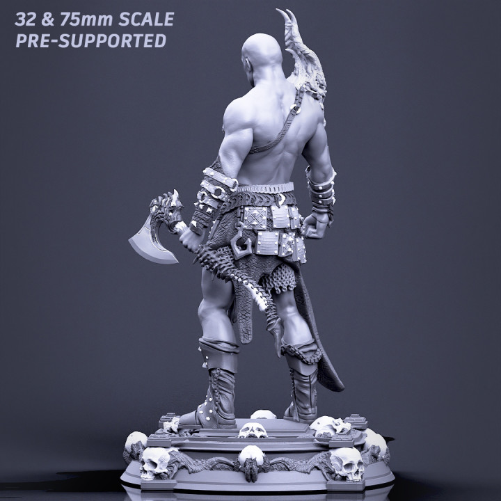 Boneflesh Dragon Warrior  (PRE-SUPPORTED 32mm&75mm) image