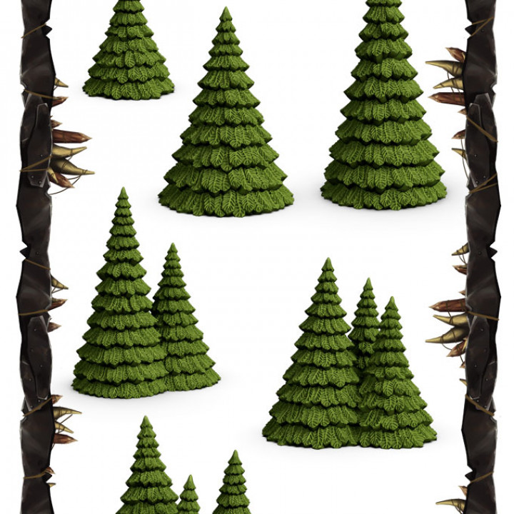 3D Printable Pine Trees by RocketPigGames